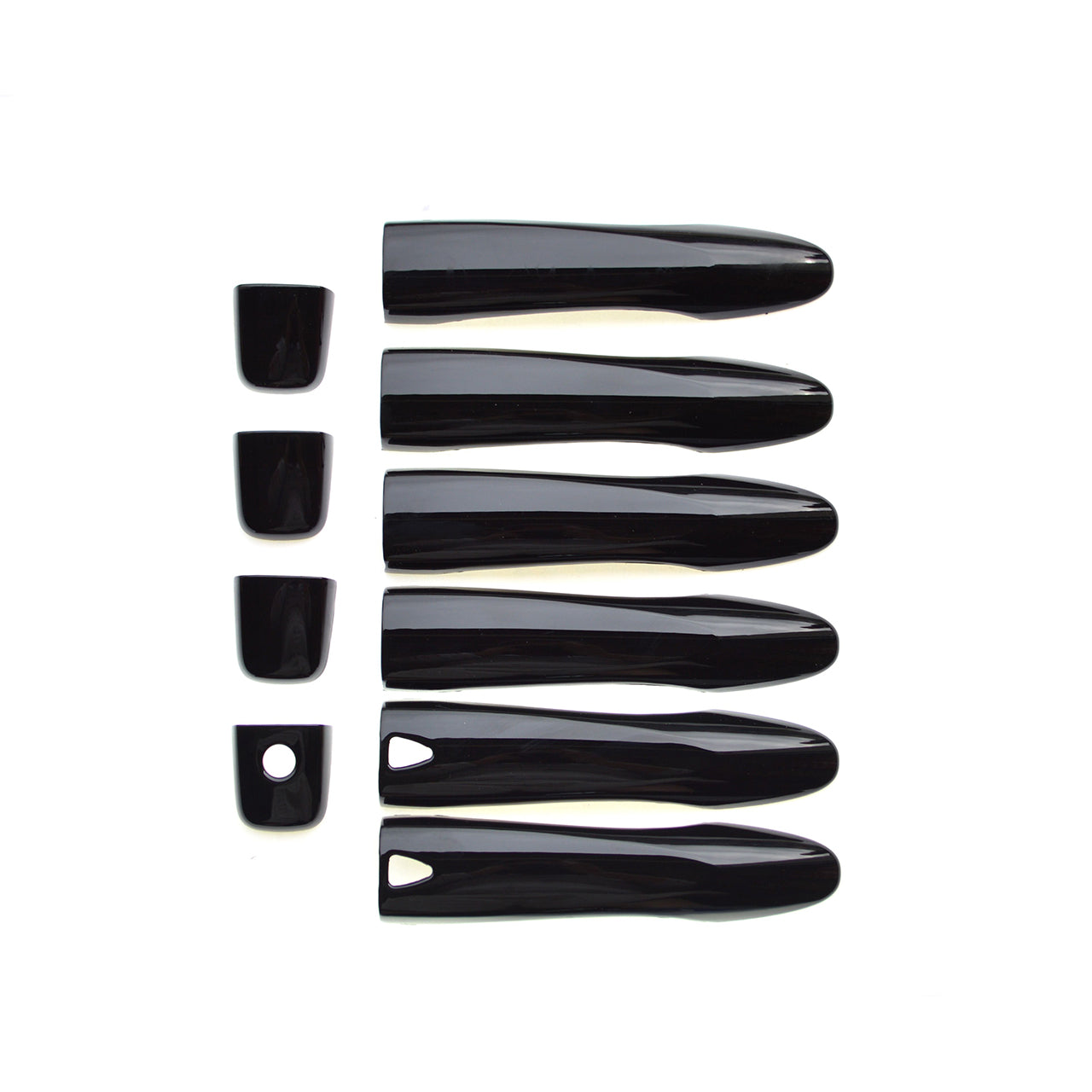 Trim Illusion - Gloss Black Patented Snap-on W/Tape Patented Door Handle Cover 14-20 Nissan Rogue, 15-23 Nissan Murano, 16-23 Nissan Maxima, 17-22 Nissan Rogue Sport, 18-23 Nissan Kicks, 19-23 Nissan Versa W/ or W/O Smart Key 10 PCS
