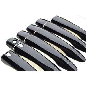 Trim Illusion - Gloss Black Patented Snap-on W/Tape Patented Door Handle Cover 14-20 Nissan Rogue, 15-23 Nissan Murano, 16-23 Nissan Maxima, 17-22 Nissan Rogue Sport, 18-23 Nissan Kicks, 19-23 Nissan Versa W/ or W/O Smart Key 10 PCS