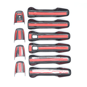 Trim Illusion - Gloss Black Patented Snap-on W/Tape Patented Door Handle Cover 11-19 Ford Explorer, 12-14 Ford Edge W/ Push Smart key or Keyless sensor 10 PCS