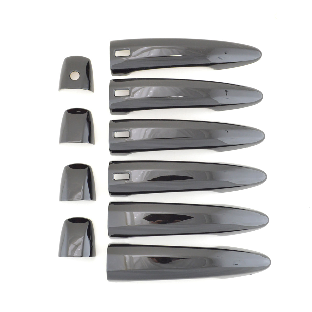 Trim Illusion - Gloss Black Patented Snap-on W/Tape Patented Door Handle Cover 19-23 Nissan Altima, 20-23 Nissan Sentra, 21-23 Nissan Rogue, 22-23 Nissan Pathfinder, 23-24 Nissan ARIYA W/ Smart Key 10 PCS