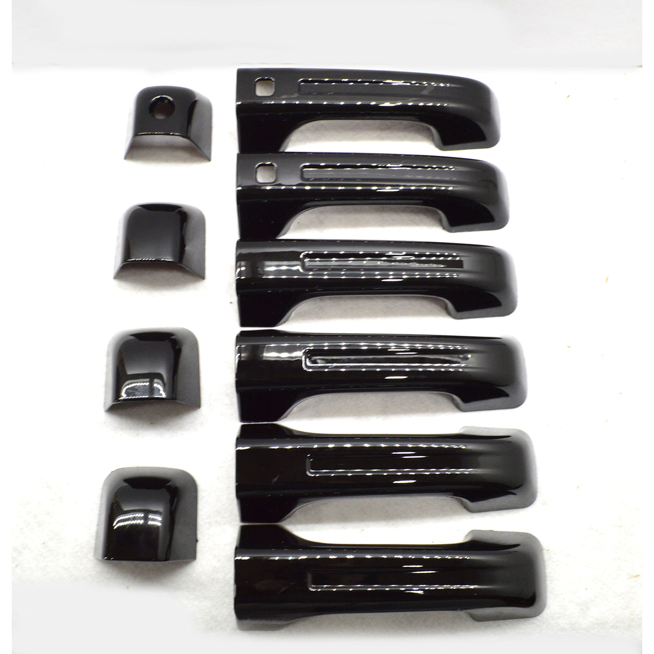 Trim Illusion - Gloss Black Patented Snap-on W/Tape Patented Door Handle Cover 19-23 Ram 1500 (Not for Classic) W/ or W/O Smart Key 10 PCS