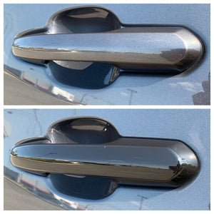 Trim Illusion - Gloss Black Patented Snap-on W/Tape Patented Door Handle Cover 19-24 Toyota RAV4, 20-24 Toyota Highlander, 2023 Toyota Crown Works over Keyless Sensors 4 PCS