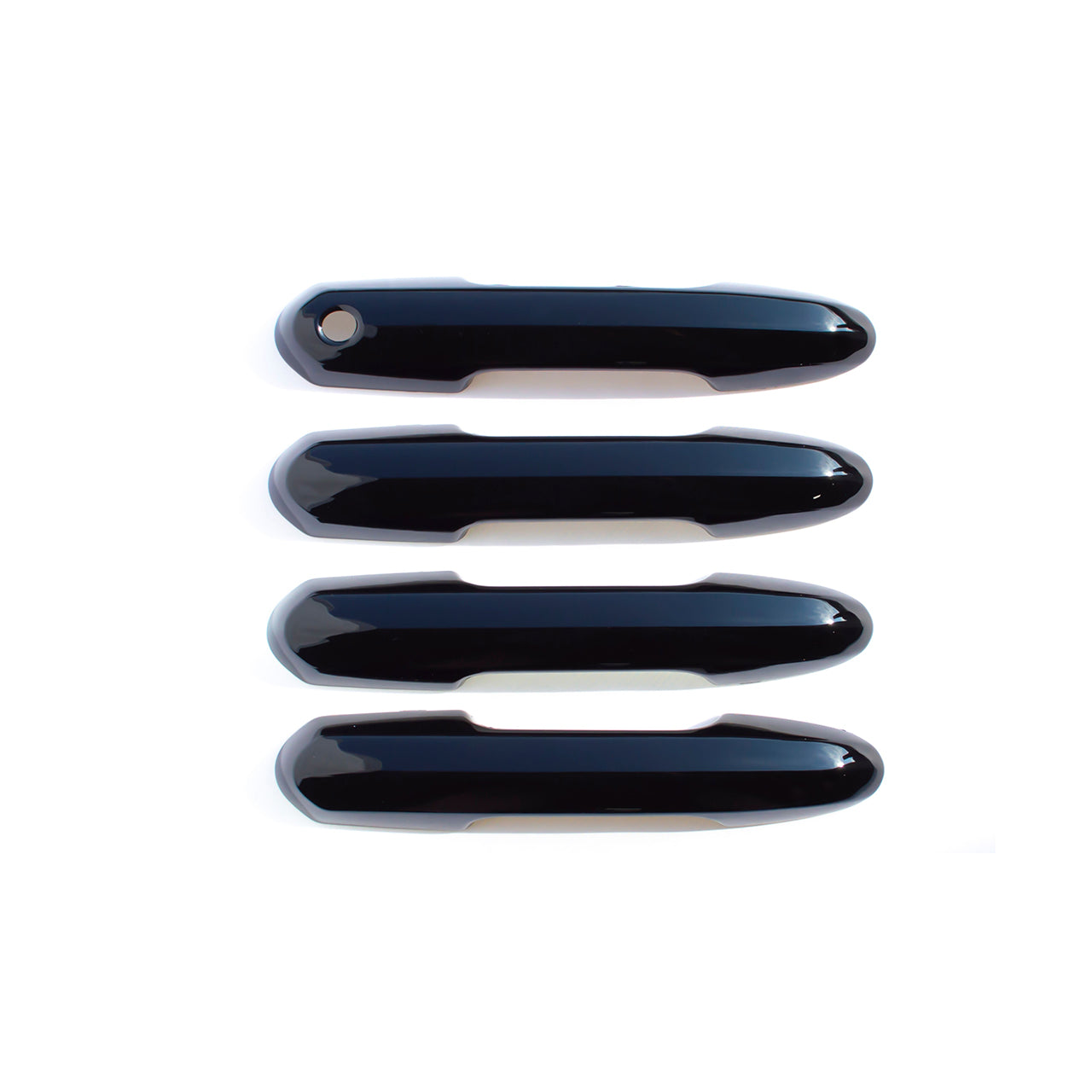 Trim Illusion - Gloss Black Patented Snap-on W/Tape Patented Door Handle Cover 19-24 Toyota RAV4, 20-24 Toyota Highlander, 2023 Toyota Crown Works over Keyless Sensors 4 PCS