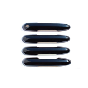 Trim Illusion - Gloss Black Patented Snap-on W/Tape Patented Door Handle Cover 19-24 Toyota RAV4, 20-24 Toyota Highlander, 2023 Toyota Crown Works over Keyless Sensors 4 PCS