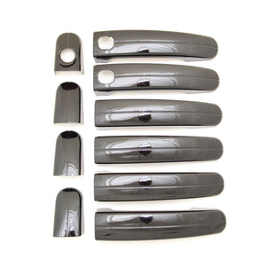 Trim Illusion - Gloss Black Patented Snap-on W/Tape Patented Door Handle Cover 12-18 Ford Focus, 12-19 Ford Escape, 13-18 Ford C-Max, 14-19 Ford Transit Connect W/ or W/O Smart Key 10 PCS