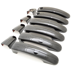 Trim Illusion - Gloss Black Patented Snap-on W/Tape Patented Door Handle Cover 12-18 Ford Focus, 12-19 Ford Escape, 13-18 Ford C-Max, 14-19 Ford Transit Connect W/ or W/O Smart Key 10 PCS