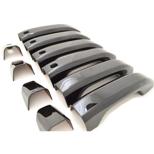 Trim Illusion - Gloss Black Patented Snap-on W/Tape Patented Door Handle Cover for Chevrolet/GMC Models 10 PCS (DH6310BLK)