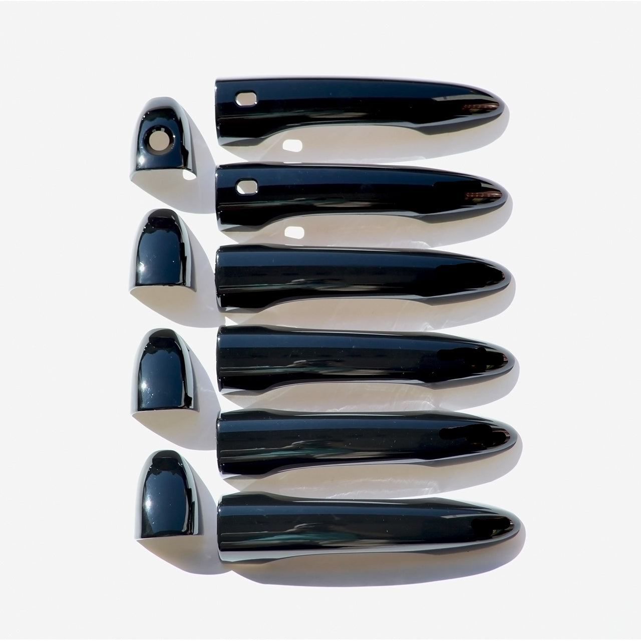 Trim Illusion - Gloss Black Patented Snap-on W/Tape Patented Door Handle Cover 14-23 Jeep Cherokee, 14-16 Dodge Dart, 15-17 Chrysler 200 W/ or W/O Smart Key 10 PCS