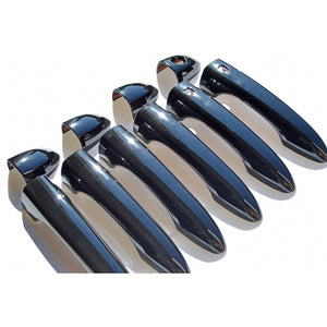 Trim Illusion - Gloss Black Patented Snap-on W/Tape Patented Door Handle Cover 14-23 Jeep Cherokee, 14-16 Dodge Dart, 15-17 Chrysler 200 W/ or W/O Smart Key 10 PCS