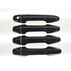 Trim Illusion - Gloss Black Patented Snap-on W/Tape Patented Door Handle Cover 14-19 Toyota Highlander, 16-23 Toyota Tacoma Works over Keyless Sensors 8 PCS