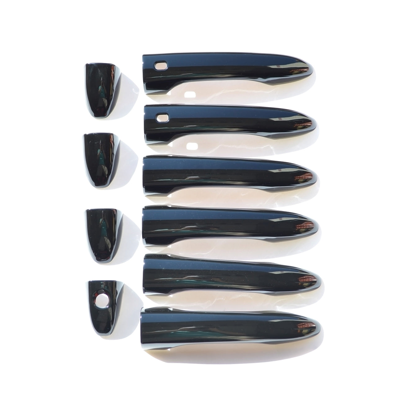 Trim Illusion - Gloss Black Patented Snap-on W/Tape Patented Door Handle Cover 17-23 Jeep Compass W/ or W/O Smart Key 10 PCS