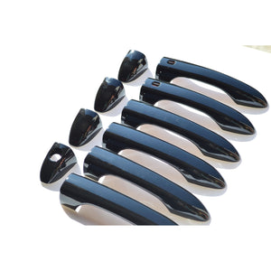 Trim Illusion - Gloss Black Patented Snap-on W/Tape Patented Door Handle Cover 17-23 Jeep Compass W/ or W/O Smart Key 10 PCS