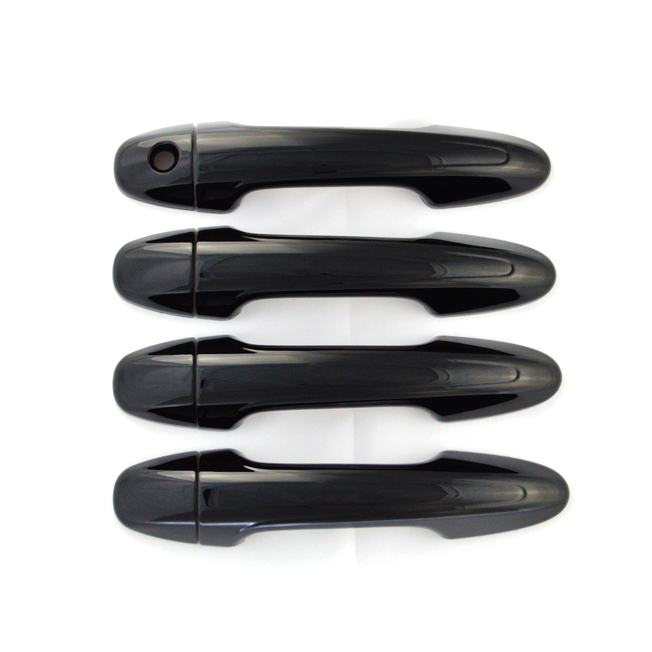 Trim Illusion - Gloss Black Patented Snap-on W/Tape Patented Door Handle Cover 13-18 Toyota RAV4 Works over Keyless Sensors 8 PCS