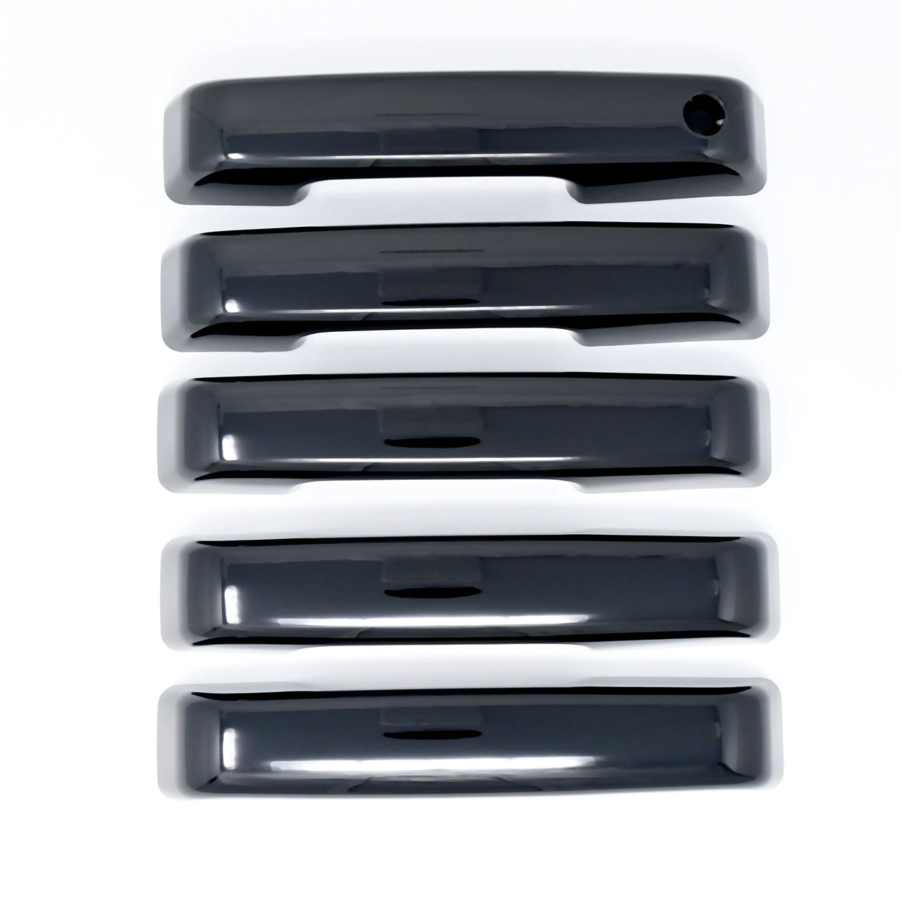 Trim Illusion - Gloss Black Patented Snap-on W/Tape Patented Door Handle Cover 21-24 Ford Bronco No Smart Key 5 PCS