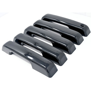 Trim Illusion - Gloss Black Patented Snap-on W/Tape Patented Door Handle Cover 21-24 Ford Bronco No Smart Key 5 PCS