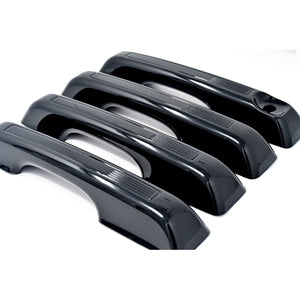 Trim Illusion - Gloss Black Patented Snap-on W/Tape Patented Door Handle Cover 21-24 Ford Bronco Sport, 22-24 Ford Maverick No Smart Key 4 PCS