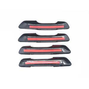 Trim Illusion - Gloss Black Patented Snap-on W/Tape Patented Door Handle Cover 21-23 Jeep Grand Cherokee L Works over Keyless Sensors 4 PCS