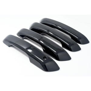 Trim Illusion - Gloss Black Patented Snap-on W/Tape Patented Door Handle Cover 21-23 Jeep Grand Cherokee L Works over Keyless Sensors 4 PCS