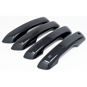 Trim Illusion - Gloss Black Patented Snap-on W/Tape Patented Door Handle Cover 21-23 Jeep Grand Cherokee L Works over Keyless Sensors 4 PCS