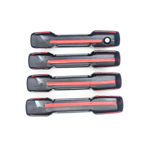 Trim Illusion - Gloss Black Patented Snap-on W/Tape Patented Door Handle Cover 22-24 Toyota Tundra, 23-24 Toyota Sequoia Works over Keyless Sensors 4 PCS
