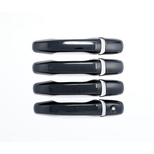Trim Illusion - Gloss Black Patented Snap-on W/Tape Patented Door Handle Cover 11-19 Ford Explorer, 12-14 Ford Edge No Smart Key 8 PCS