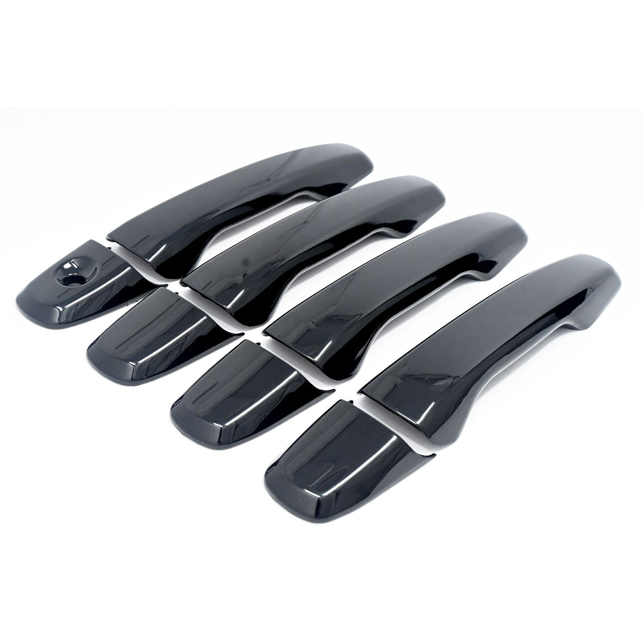 Trim Illusion - Gloss Black Patented Snap-on W/Tape Patented Door Handle Cover 11-19 Ford Explorer, 12-14 Ford Edge No Smart Key 8 PCS