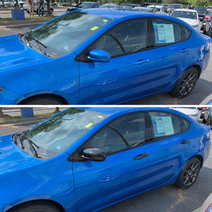 Trim Illusion -  No Turn Signal Full Gloss Black Tape-on Mirror Cover 14-16 Dodge Dart 2 PCS