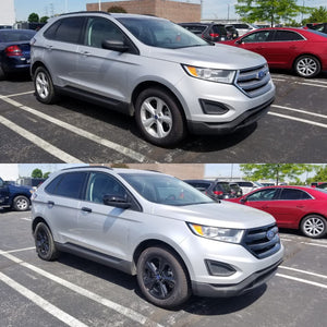 Trim Illusion - No Turn Signal Top Gloss Black Tape-on Mirror Cover 15-24 Ford Edge 2 PCS