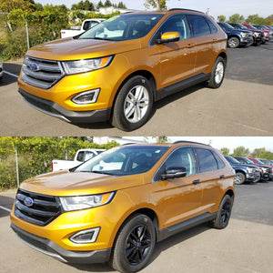 Trim Illusion - Gloss Black Tape-on Patented Grille Overlay 15-18 Ford Edge Does not fit grille with Camera 1 PC