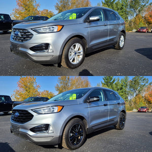 Trim Illusion - With Turn Signal Top Gloss Black Tape-on Mirror Cover 15-24 Ford Edge 2 PCS