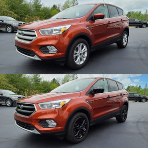 Trim Illusion - Gloss Black Patented Snap-on W/Tape Patented Door Handle Cover 12-18 Ford Focus, 12-19 Ford Escape, 13-18 Ford C-Max, 14-19 Ford Transit Connect W/ or W/O Smart Key 10 PCS