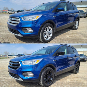 Trim Illusion - Gloss Black Patented Snap-on W/Tape Patented Door Handle Cover 12-18 Ford Focus, 12-19 Ford Escape, 13-18 Ford C-Max, 14-19 Ford Transit Connect W/ or W/O Smart Key 10 PCS