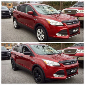 Trim Illusion - No Turn Signal Top Gloss Black Tape-on Mirror Cover 12-18 Ford Focus, 13-16 Ford Escape, 13-18 Ford C-Max 2 PCS