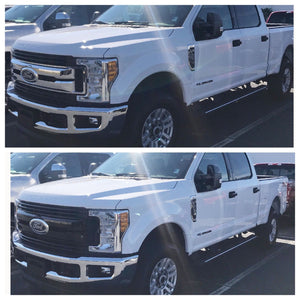 Trim Illusion - Gloss Black Tape-on Patented Grille Overlay 17-19 Ford F-250 Super Duty/F-350 Super Duty XL/XLT ONLY 5 PCS
