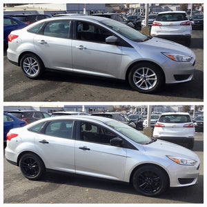 Trim Illusion - No Turn Signal Top Gloss Black Tape-on Mirror Cover 12-18 Ford Focus, 13-16 Ford Escape, 13-18 Ford C-Max 2 PCS