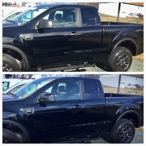 Trim Illusion - Gloss Black Patented Snap-on W/Tape Patented Door Handle Cover 19-24 Ford Ranger No Smart Key 8 PCS