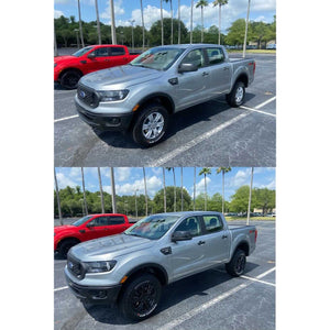 Trim Illusion - Gloss Black Patented Snap-on W/Tape Patented Door Handle Cover 19-24 Ford Ranger No Smart Key 8 PCS