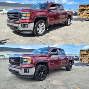 Trim Illusion - Gloss Black Tape-on Patented Grille Overlay 14-15 GMC Sierra 1500 Base/SLE/SLT 3 PCS