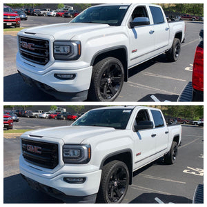 Trim Illusion - Gloss Black Tape-on Patented Grille Overlay 16-18 GMC Sierra 1500 SLT 3 PCS