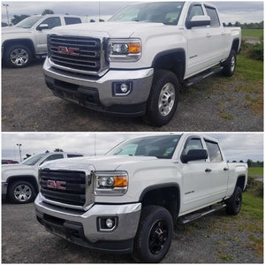 Trim Illusion - Gloss Black Tape-on Patented Grille Overlay 15-18 GMC Sierra 2500 HD/Sierra 3500 HD SLE/SLT 3 PCS