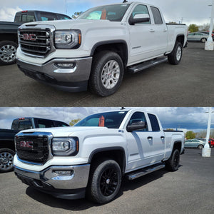Trim Illusion - Gloss Black Tape-on Patented Grille Overlay 16-18 GMC Sierra 1500 Base/SLE 2 PCS