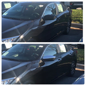 Trim Illusion - Chrome Patented Snap-on W/Tape Patented Door Handle Cover 16-21 Honda Civic W/ or W/O Smart Key 10 PCS