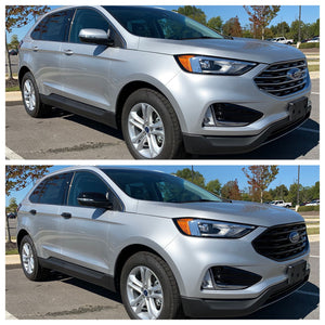 Trim Illusion - Gloss Black Patented Snap-on W/Tape Patented Door Handle Cover 13-20 Ford Fusion, 15-24 Ford Edge Works over Keyless Sensors 8 PCS