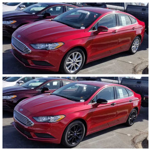 Trim Illusion - With Turn Signal Top Gloss Black Tape-on Mirror Cover 13-20 Ford Fusion 2 PCS