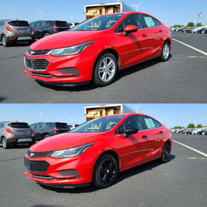 Trim Illusion - Gloss Black Tape-on Patented Grille Overlay 16-18 Chevrolet Cruze LATE MODEL 2016 2 PCS