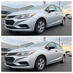 Trim Illusion - Gloss Black Tape-on Patented Grille Overlay 16-18 Chevrolet Cruze LATE MODEL 2016 2 PCS