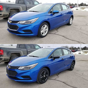 Trim Illusion - Gloss Black Tape-on Patented Grille Overlay 16-18 Chevrolet Cruze LATE MODEL 2016 2 PCS