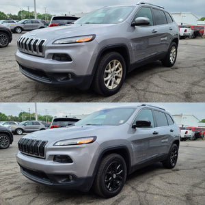 Trim Illusion - Gloss Black Tape-on Patented Grille Overlay 14-18 Jeep Cherokee 7 PCS
