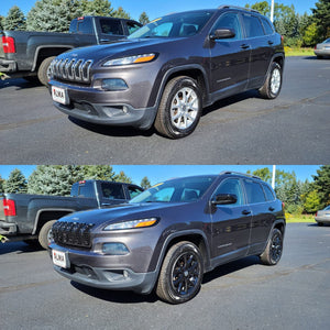 Trim Illusion - Gloss Black Tape-on Patented Grille Overlay 14-18 Jeep Cherokee 7 PCS