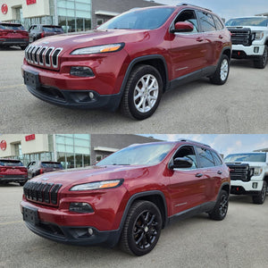 Trim Illusion - Gloss Black Tape-on Patented Grille Overlay 14-18 Jeep Cherokee 7 PCS